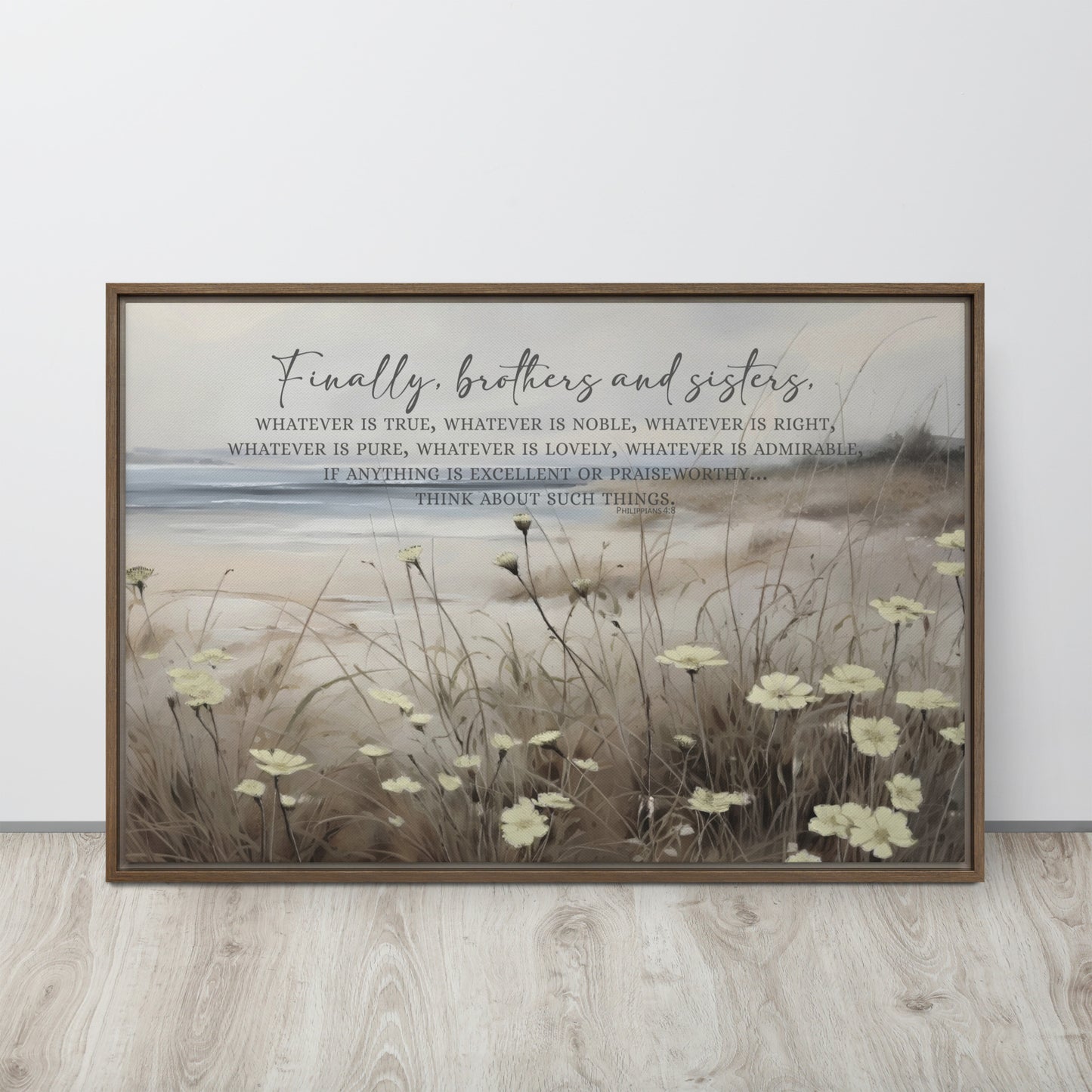 Whatever is True Wood-Framed Art