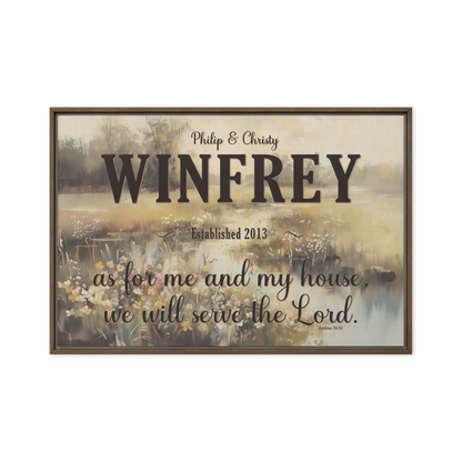 As For Me and My House Personalized Framed Canvas Wall Art