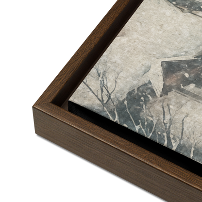 Personalized Home for the Holidays Framed Canvas Art
