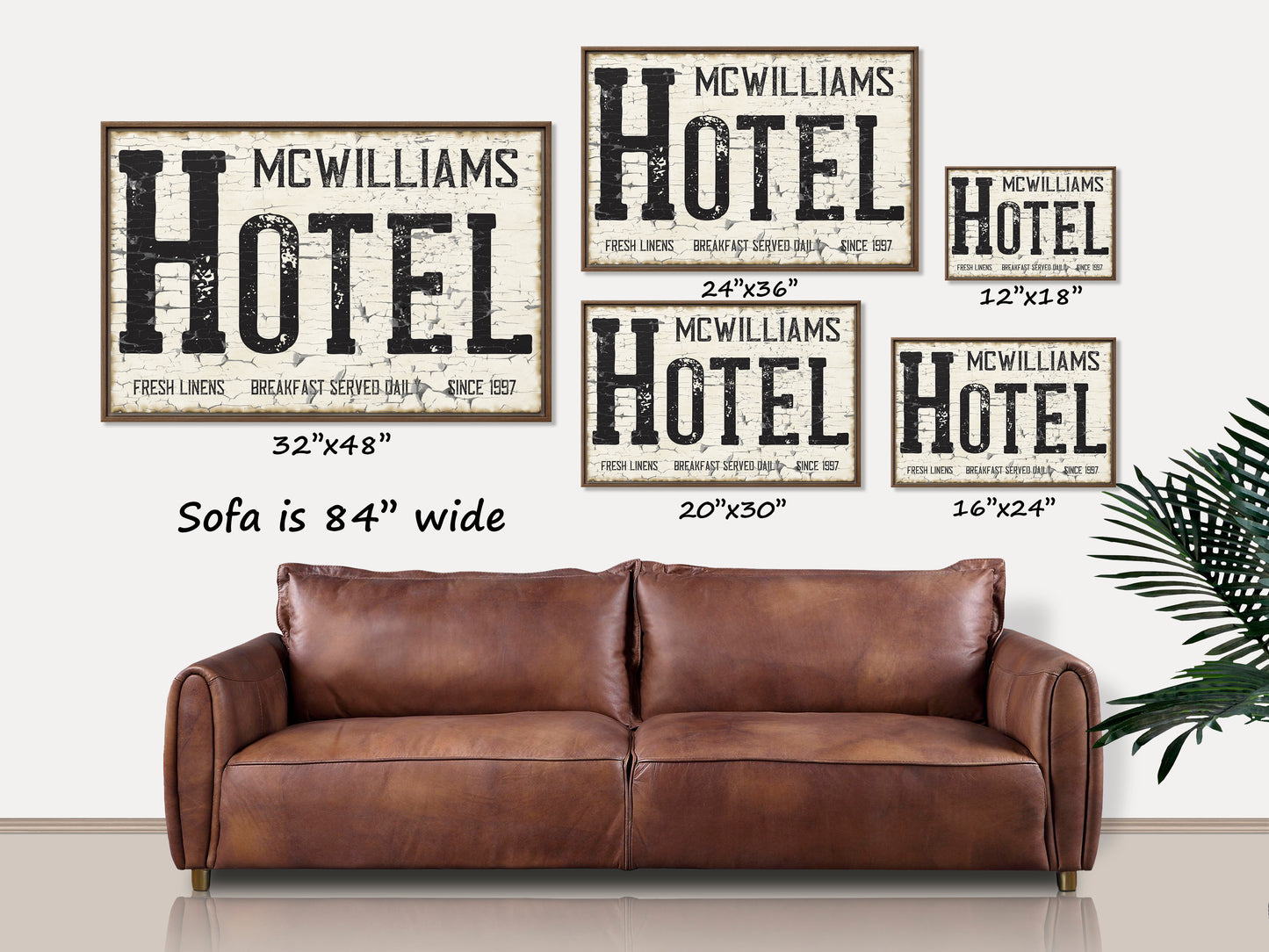 Personalized Hotel Framed Canvas Art
