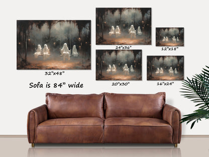 Ghosts on Swings Canvas Art