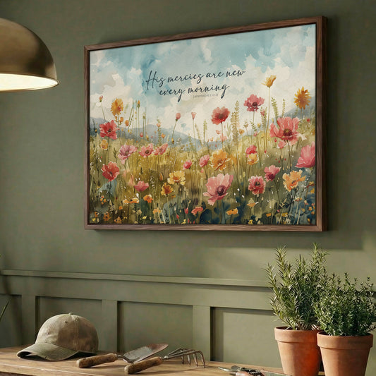 His Mercies Are New Wood-Framed Art