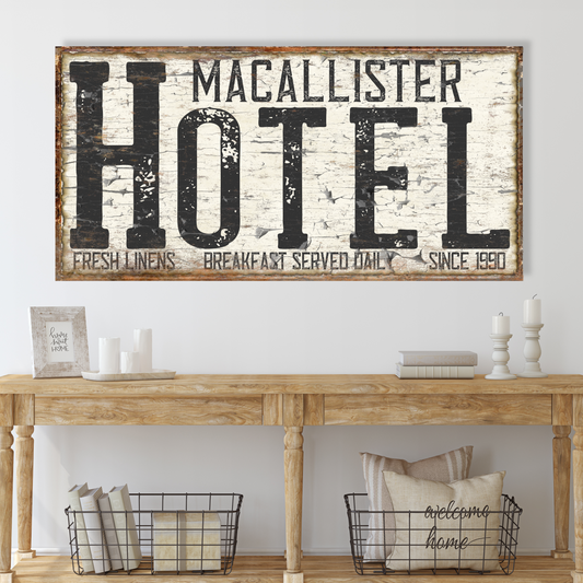 Personalized Hotel Sign