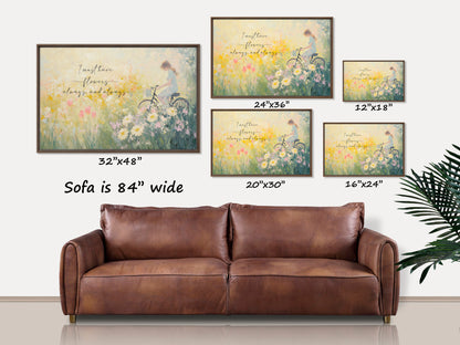 I Must Have Flowers Always and Always Framed Canvas Art