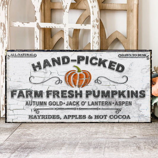 Farm Fresh Pumpkins Sign, Fall Signs, Fall Wall Decor, Modern Farmhouse Decor, Fall Canvas Wall Art, Farmhouse Fall Sign, Rustic Decor