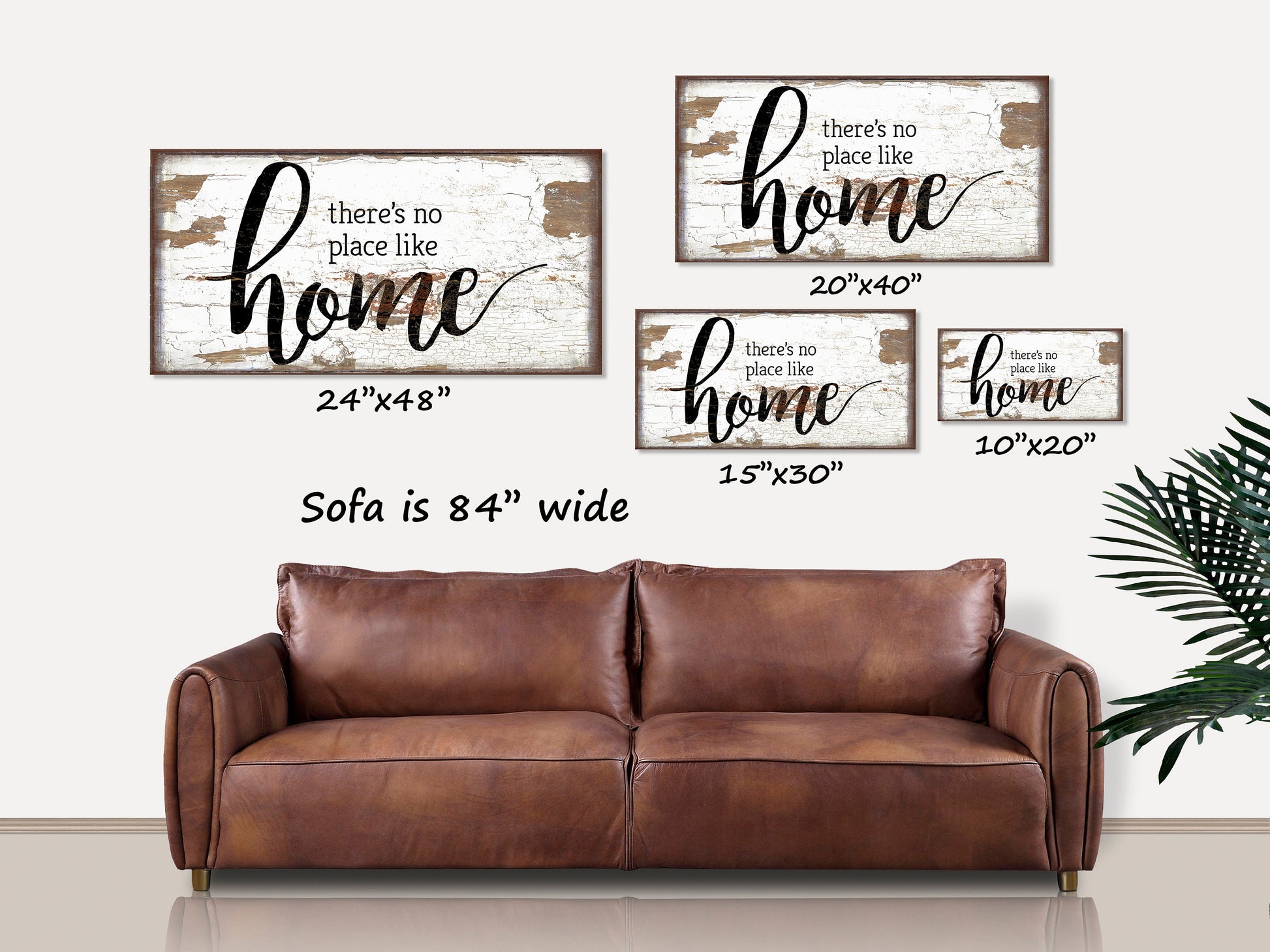 There's No Place Like Home Canvas Sign, Modern Farmhouse Decor, Fixer Upper Decor, Large Canvas Sign, Farmhouse Signs, Signs With Sayings