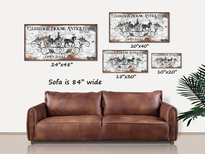 Carriage House Antiquities, Farmhouse Decor, Vintage Signs, Canvas Wall Art, Antique Signs, Modern Farmhouse Decor, Signs With Sayings