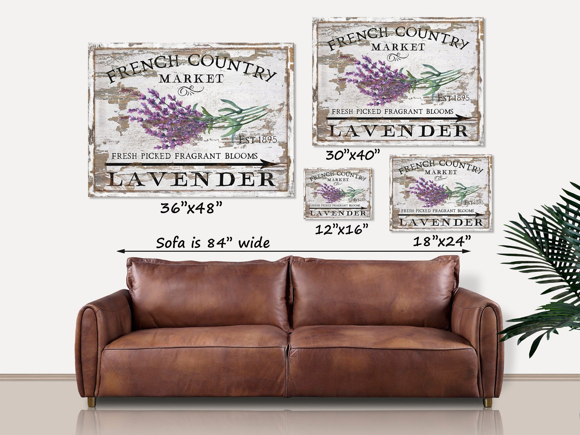 French Country Lavender , Canvas Wall Art, Farmhouse Decor, Vintage Kitchen Decor, Vintage Signs, Antique Sign, French Country Decor
