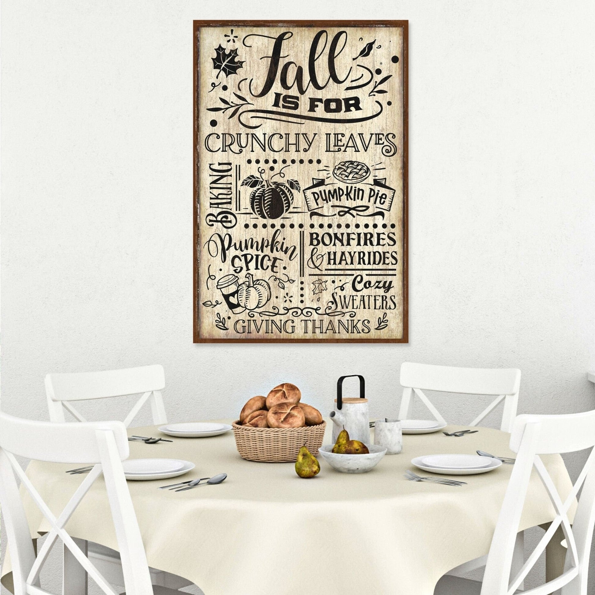 Fall Decor, Fall Is Sign, Fall Signs, Cottage Decor, Canvas Sign, Vintage Reproduction, Fall Home Decor, Farmhouse Wall Art, Autumn Decor