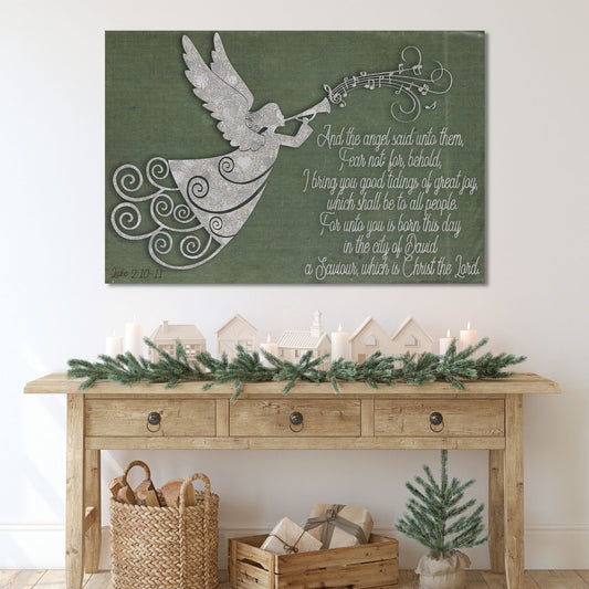 Christmas Wall Art, The Story Of Christmas Luke 2 Canvas Sign, Holiday Decor, Vintage Holiday Sign, Christmas Decor, Christmas Signs
