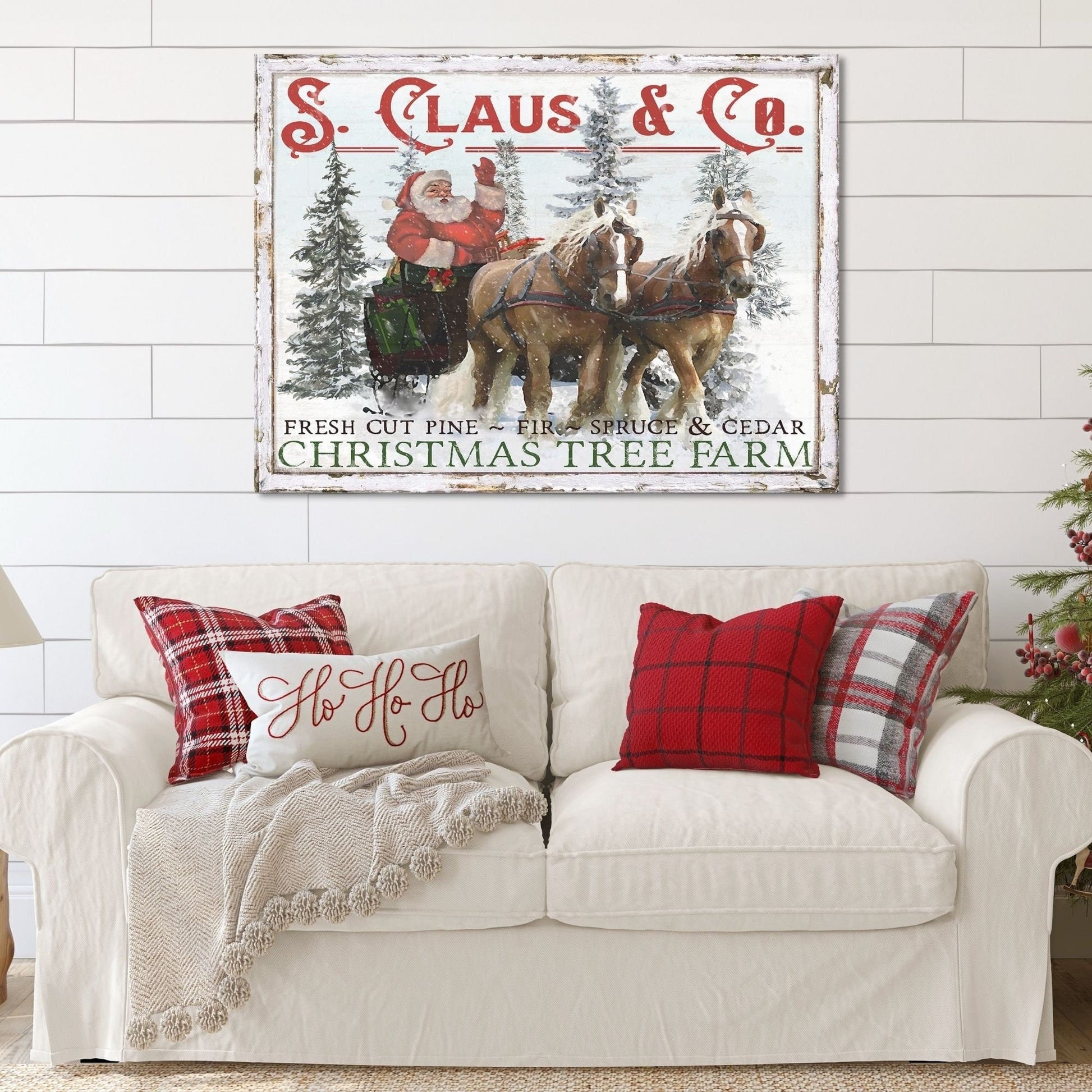 Holiday Decor, S Claus & Co Christmas Tree Farm, Christmas Canvas Wall Art, Christmas Signs, Retro Christmas, Holiday Signs, Santa Picture