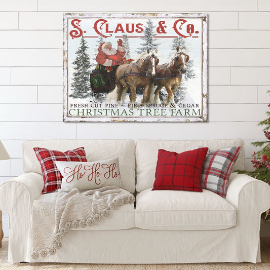 Holiday Decor, S Claus & Co Christmas Tree Farm, Christmas Canvas Wall Art, Christmas Signs, Retro Christmas, Holiday Signs, Santa Picture