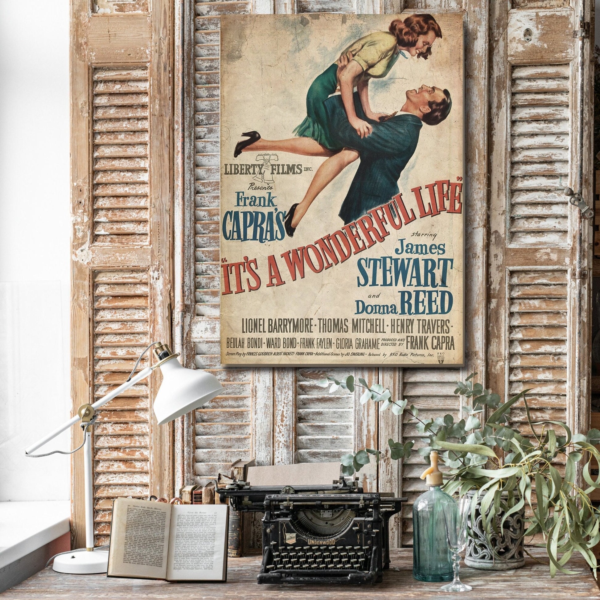 Its A Wonderful Life, Vintage Christmas Decor, Holiday Decor, Vintage Christmas Decorations, Canvas Wall Art, Vintage Movie Poster Art
