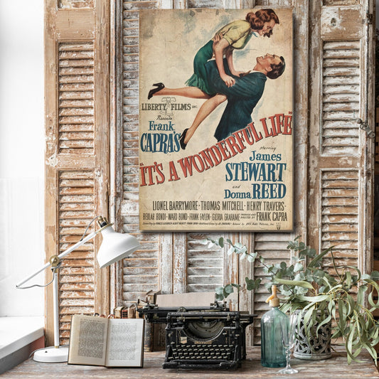 Its A Wonderful Life, Vintage Christmas Decor, Holiday Decor, Vintage Christmas Decorations, Canvas Wall Art, Vintage Movie Poster Art