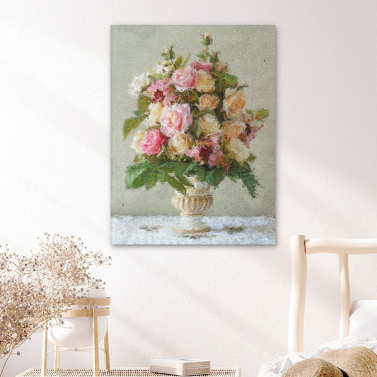 Peonies Print, Large Canvas Wall Art, Summer Flower Picture, Peonies In A Vase, Vintage Home Decor, Vintage Floral Art, Peony Gifts