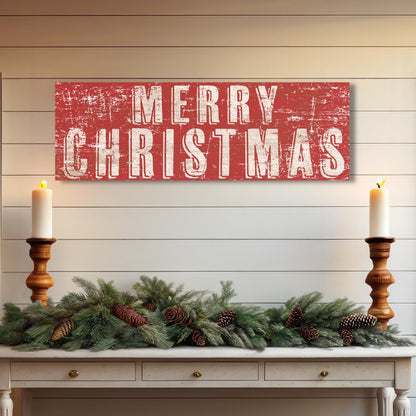 Christmas Signs, Vintage Christmas Decorations, Canvas Wall Art, Holiday Decor, Merry Christmas, Vintage Farmhouse Decor, Christmas Sign,
