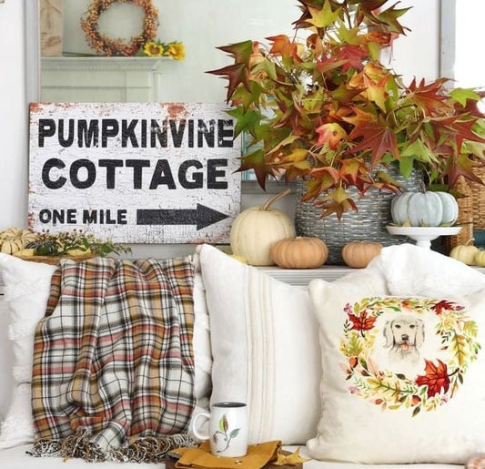 pumpkinvine cottage canvas sign