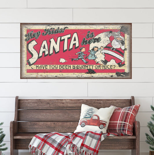 nostalgic aesthetic canvas christmas sign have you been naughty or nice