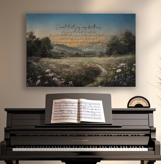 Count it all Joy, James 1:2-4 canvas wall art