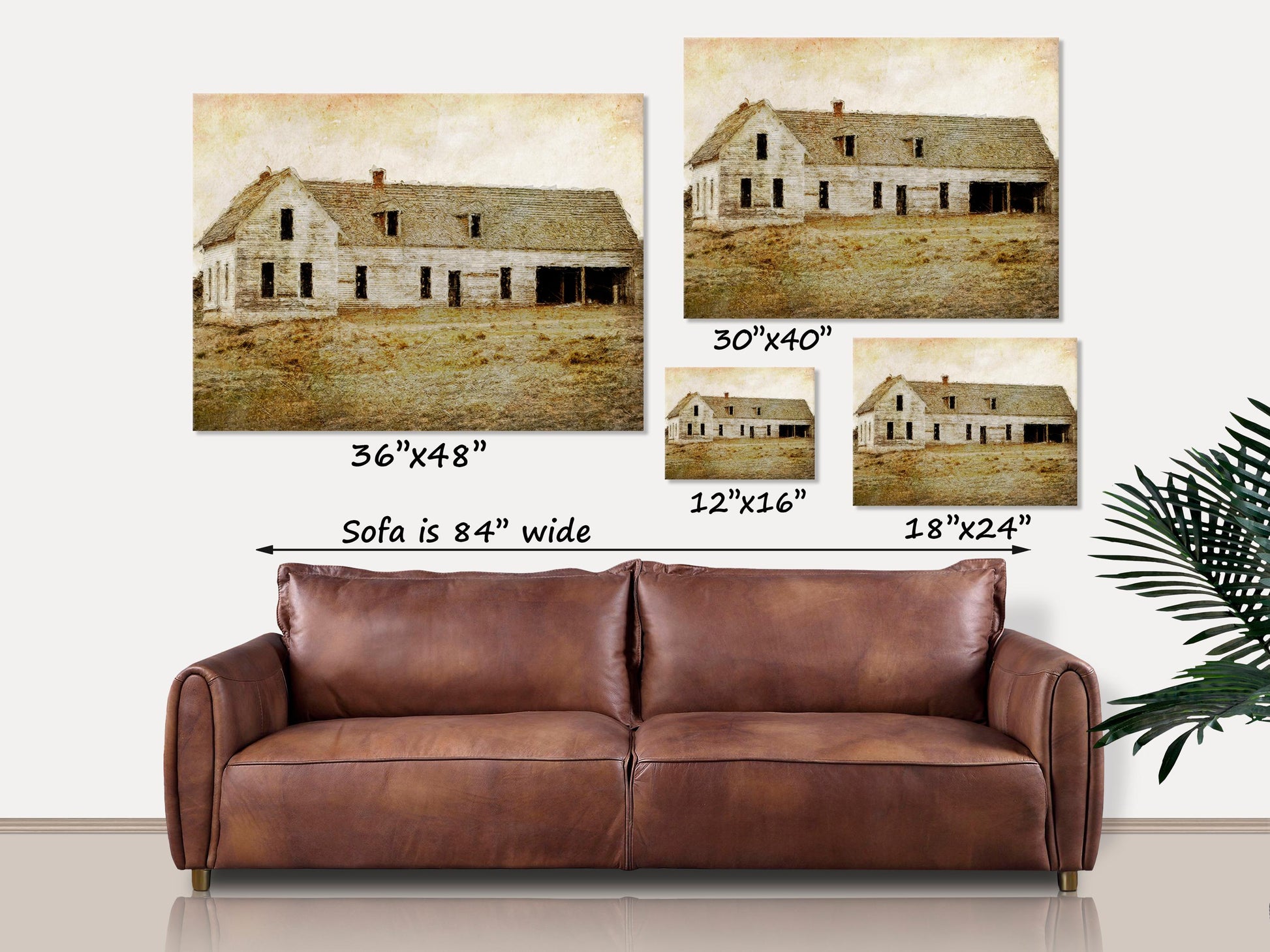 Old Barn Canvas Art, Vintage Art Reproduction, Vintage Home Decor, Large Canvas Wall Art, Vintage Farmhouse Decor, Rustic Barn Decor