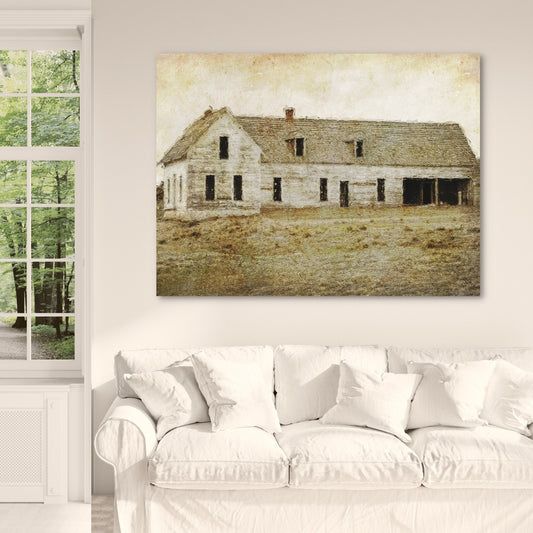 Old Barn Canvas Art, Vintage Art Reproduction, Vintage Home Decor, Large Canvas Wall Art, Vintage Farmhouse Decor, Rustic Barn Decor