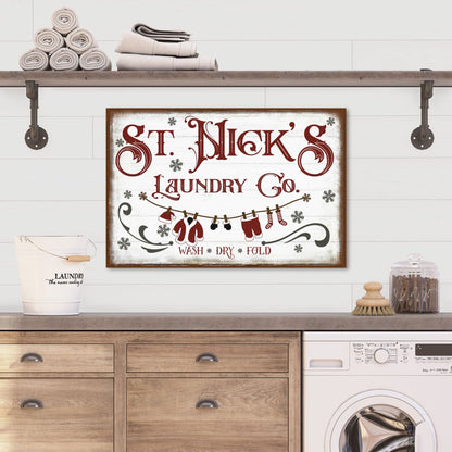 st nicks laundry co canvas wall art