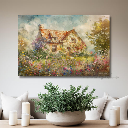 Psalm 23:6 canvas wall art