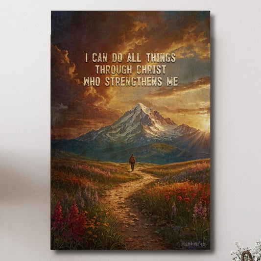 I can do all things through Christ who strengthens me Philippians 4:13 canvas wall art