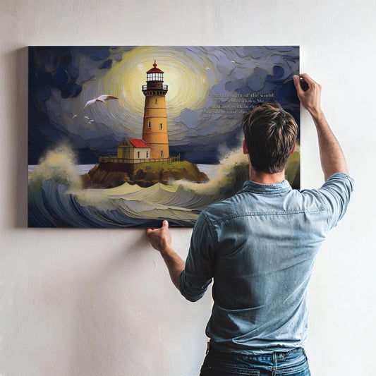 I am the light of the world christian gift canvas wall art
