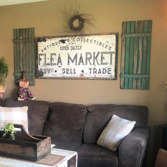 flea market buy sell trade canvas wall art