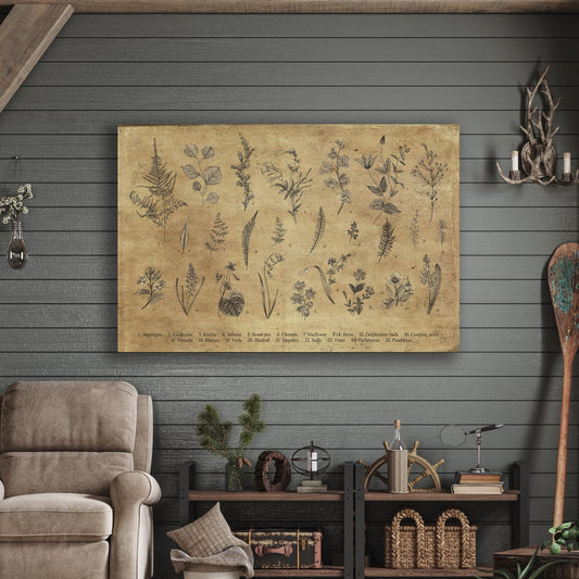 Botanical ferns canvas wall art