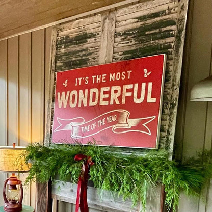 its the Most wonderful time of the year canvas sign
