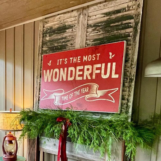its the Most wonderful time of the year canvas sign