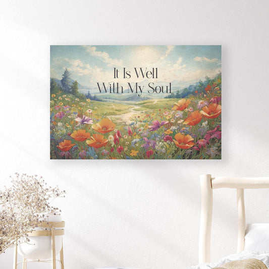 it is well with my soul spring landscape canvas
