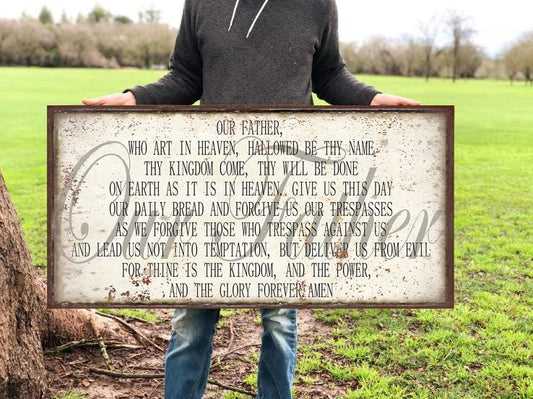 the Lords Prayer canvas wall art