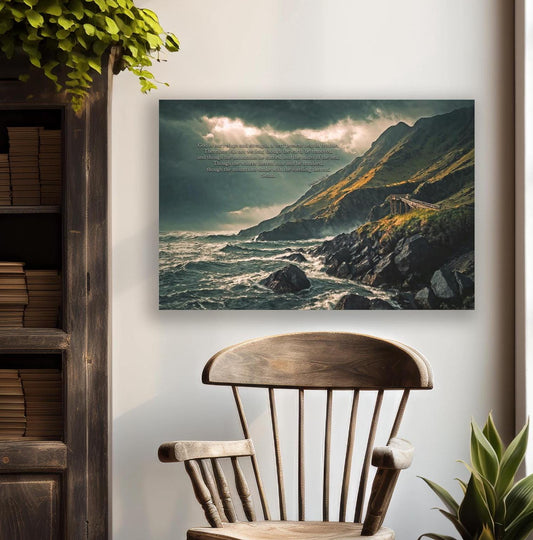 God is our refuge Psalm 46 Canvas wall art