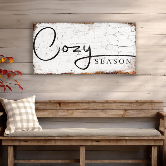 cozy season canvas sign