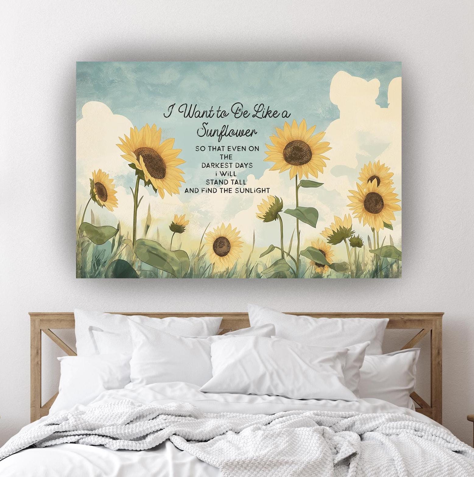 i want to be like a sunflower canvas wall art