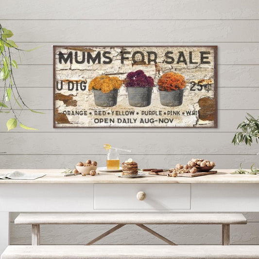 mums for sale vintage canvas wall art