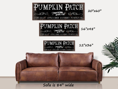 Fall Decor, Pumpkin Patch Sign, Canvas Sign, Thanksgiving Decor, Horizontal Fall Signs, Fall Decorations, Pumpkin Decor, Large Canvas Signs