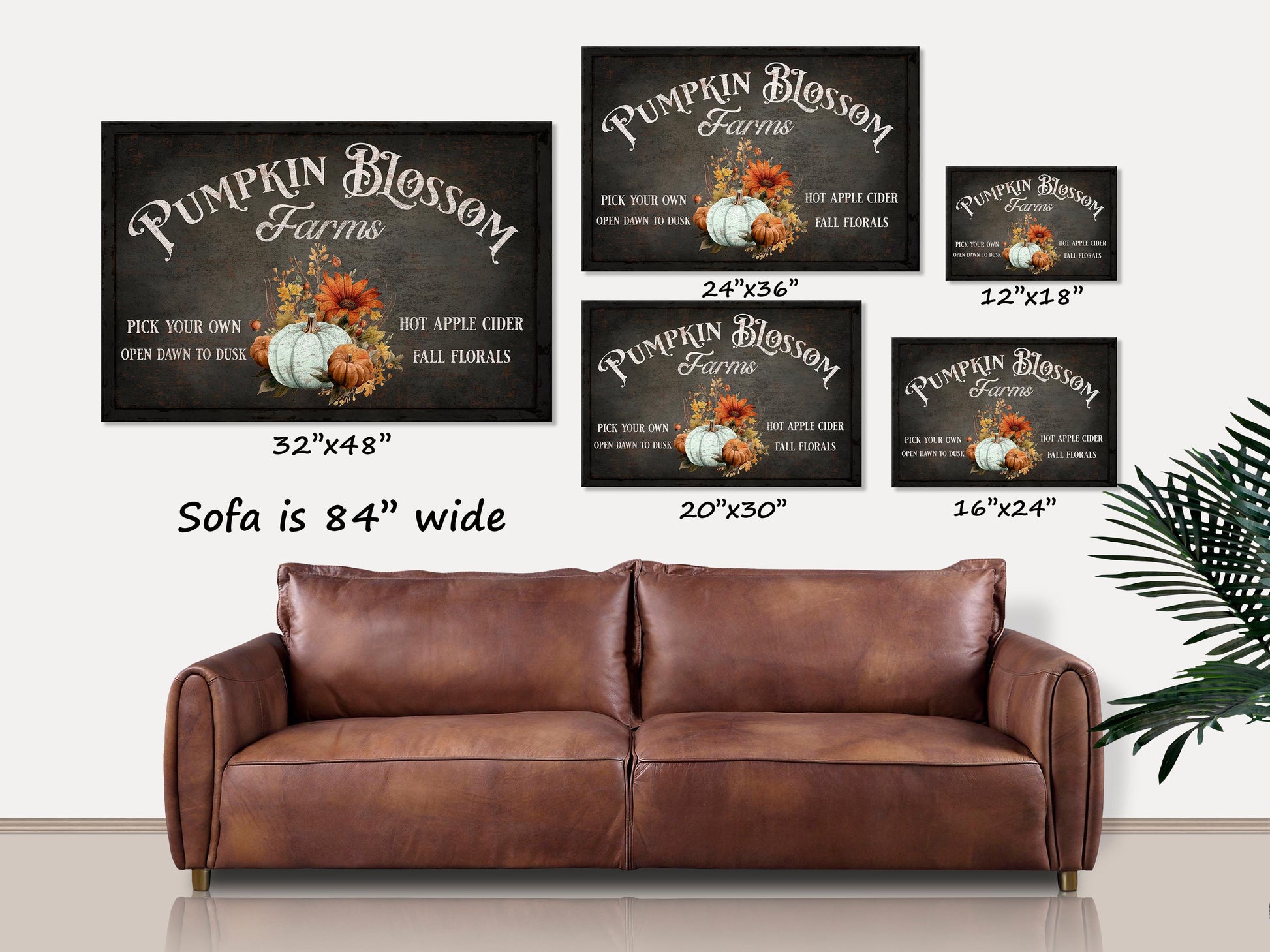 Fall Decor, Pumpkin Blossom Farms, Fall Signs, Canvas Sign, Fall Wall Art, Vintage Farmhouse Decor, Vintage Inspired, Farm Wall Art