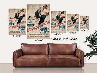 Its A Wonderful Life, Vintage Christmas Decor, Holiday Decor, Vintage Christmas Decorations, Canvas Wall Art, Vintage Movie Poster Art