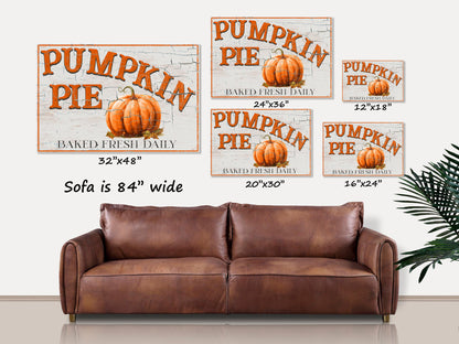 Thanksgiving Wall Decor, Pumpkin Pie Sign, Fall Signs, Pumpkin Decor, Fall Decorations, Canvas Wall Art, Farmhouse Fall Signs, Fall Gifts