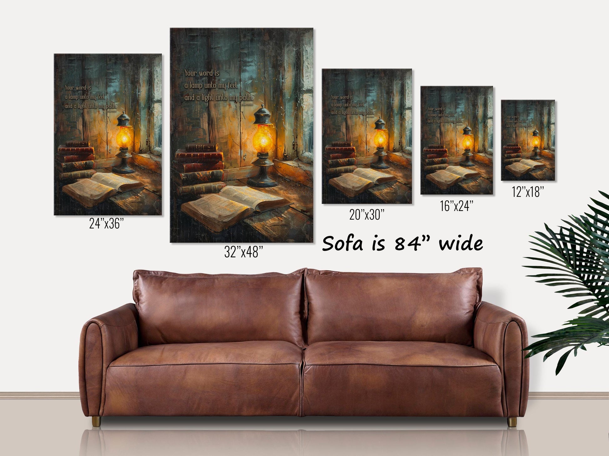 Your Words Are a Lamp Unto My Feet Canvas Sign, Christian Wall Art, Scripture Gifts, Psalm 119, Bible Verse Wall Art, Best Friend Gift