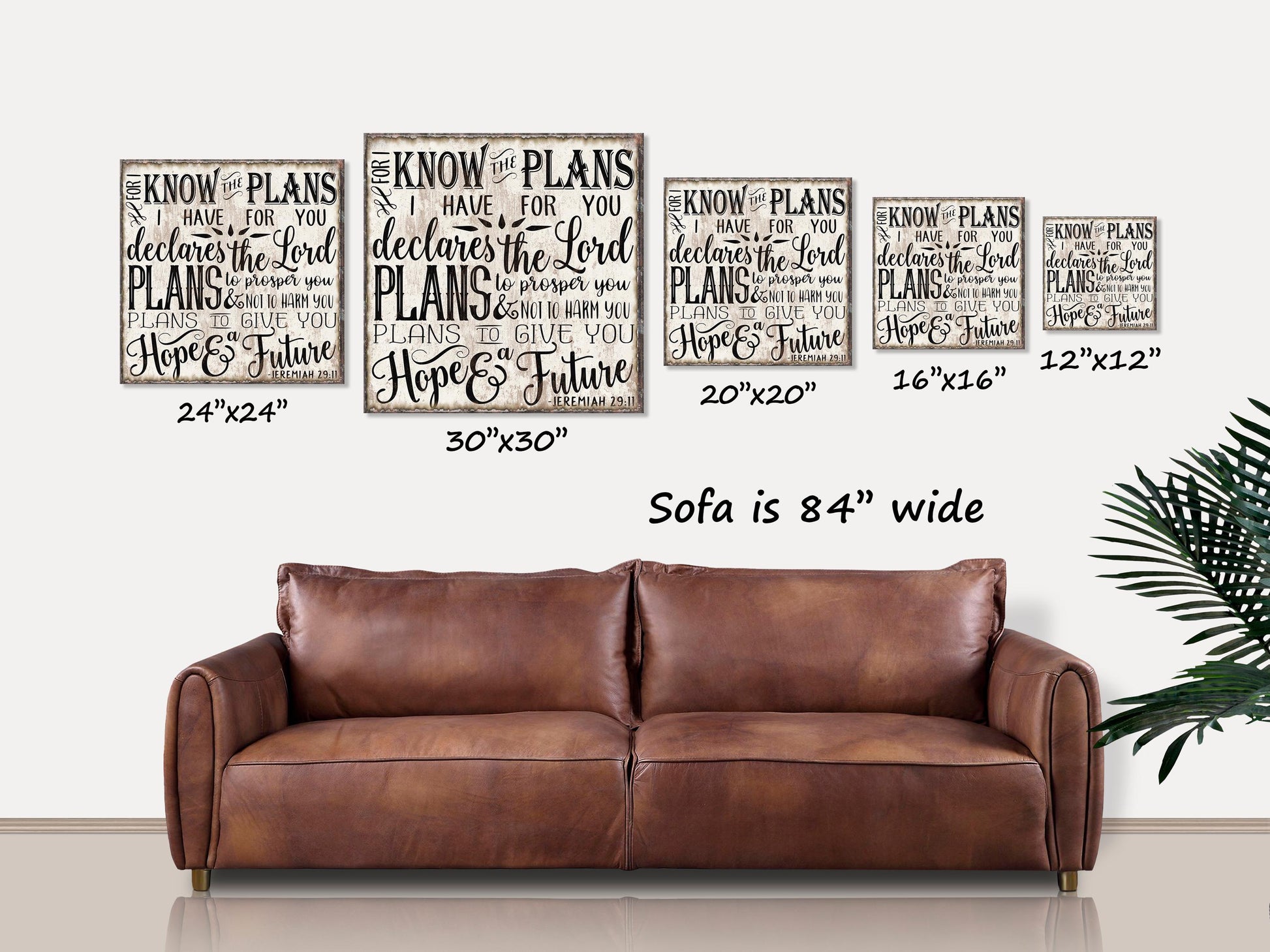 Jeremiah 2911 Canvas Wall Art, Christian Wall Art, Bible Verse Decor, Antique Wall Art, Farmhouse Scripture Sign, Vintage Style Sign
