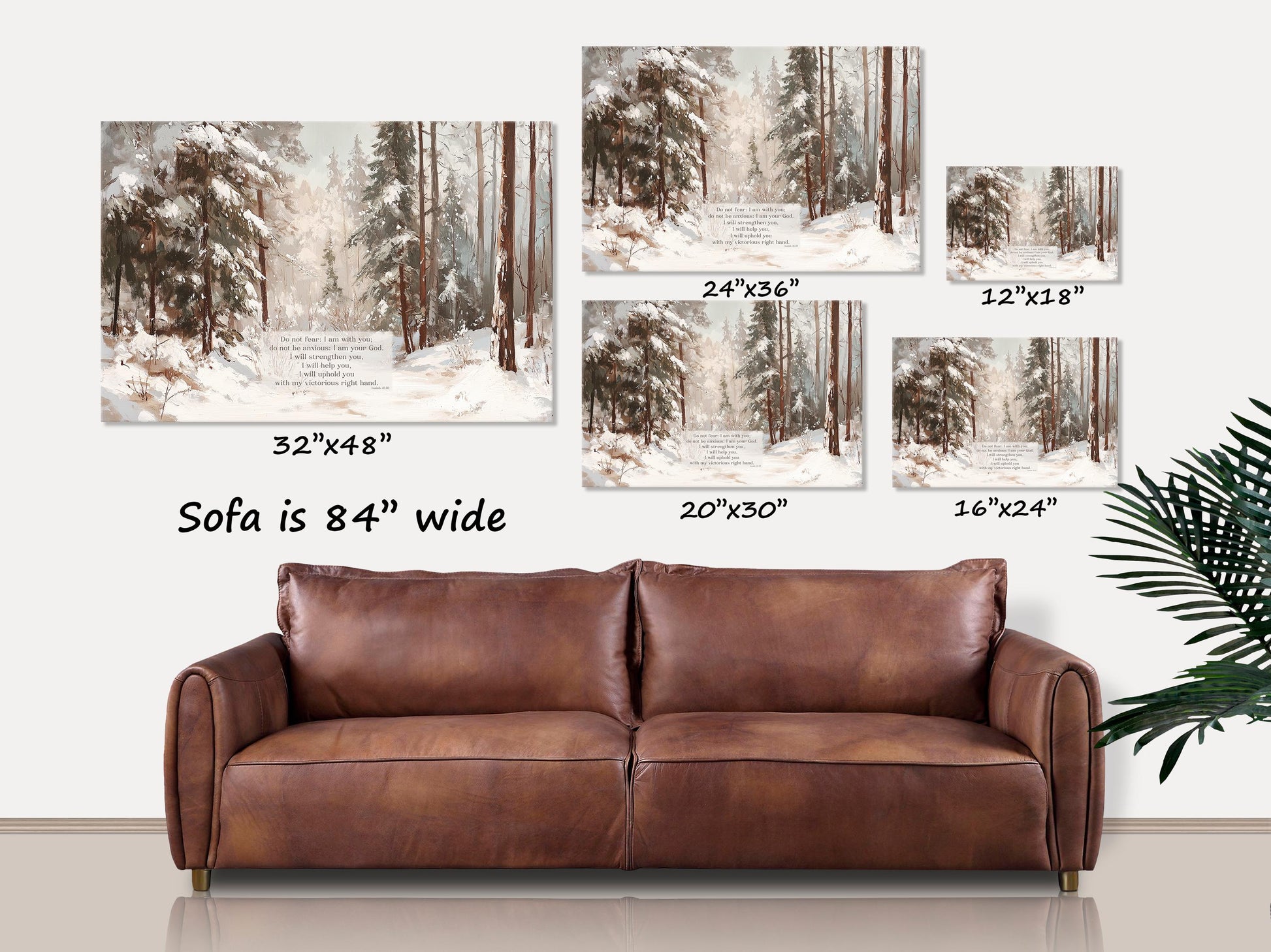 Do Not Fear I am With You Canvas Wall Art, Christian Wall Art, Isaiah 41, Christian Gift For Her, Faith-based Art, Large Scripture Sign