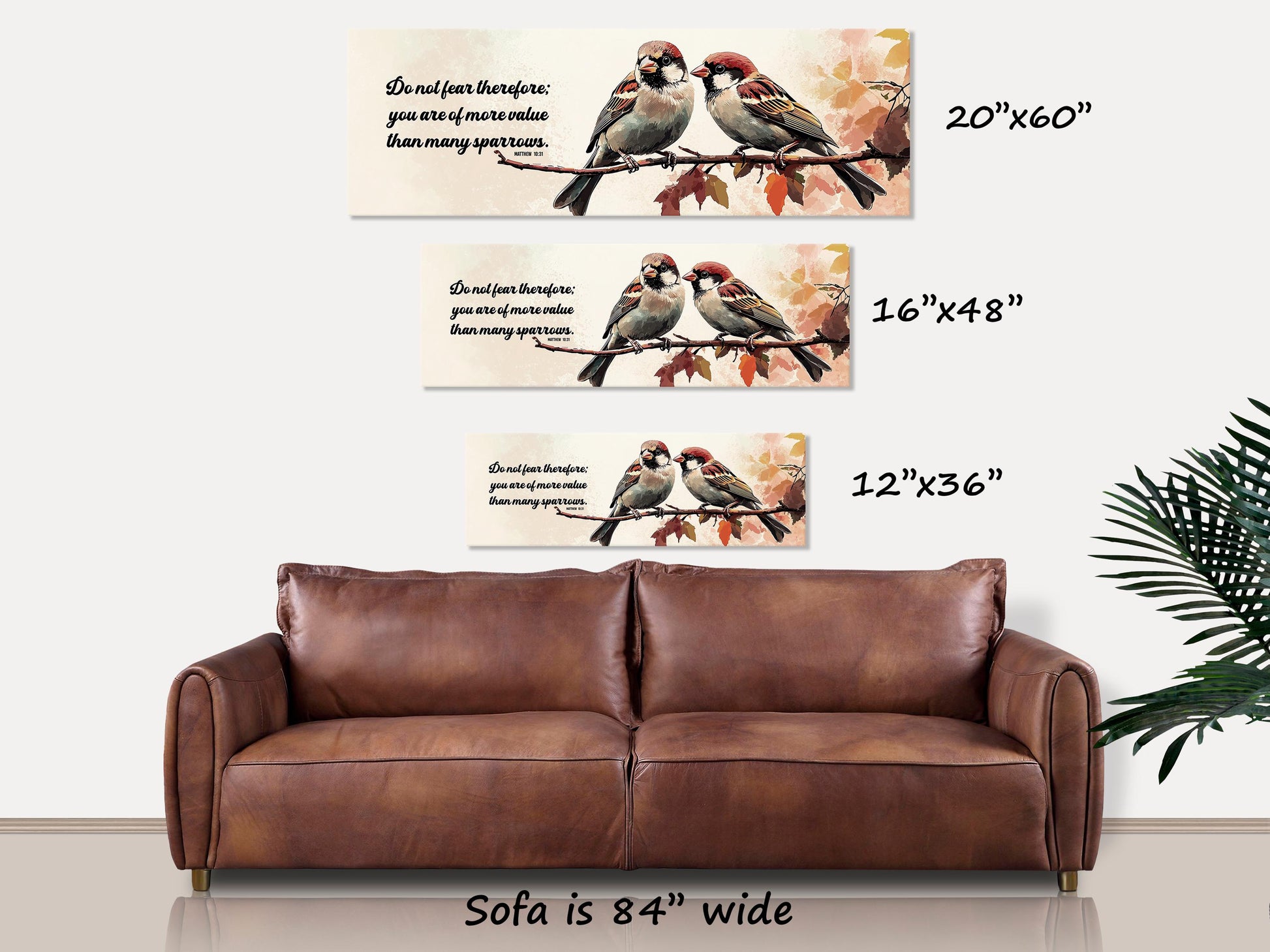Encouragement Gift, Canvas Wall Art, Christian Wall Art, Matthew 10 31, More Valuable Than Sparrows, Scripture Signs, Christian Gifts