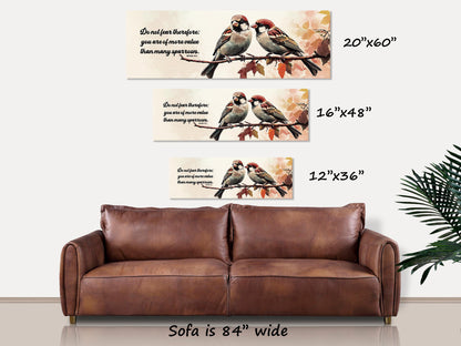 Encouragement Gift, Canvas Wall Art, Christian Wall Art, Matthew 10 31, More Valuable Than Sparrows, Scripture Signs, Christian Gifts