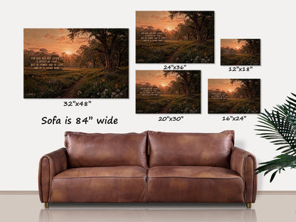 Christian Wall Art, 2 Timothy 1:7, Canvas Wall Art, Believer Gifts, Faith Gifts, Christian Gifts, Scripture Sign, Bible Verse, Christian Art