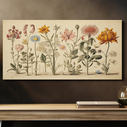 Ready to hang Canvas wall art featuring botanical wildflowers